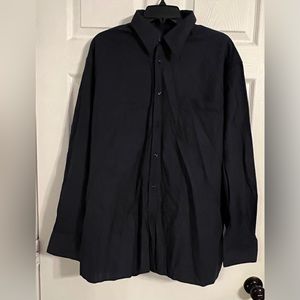 RISCATTO Men’s Xxl Long Sleeve Button Up Dark Blue Shirt